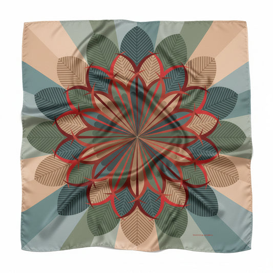 Lotus silk scarf